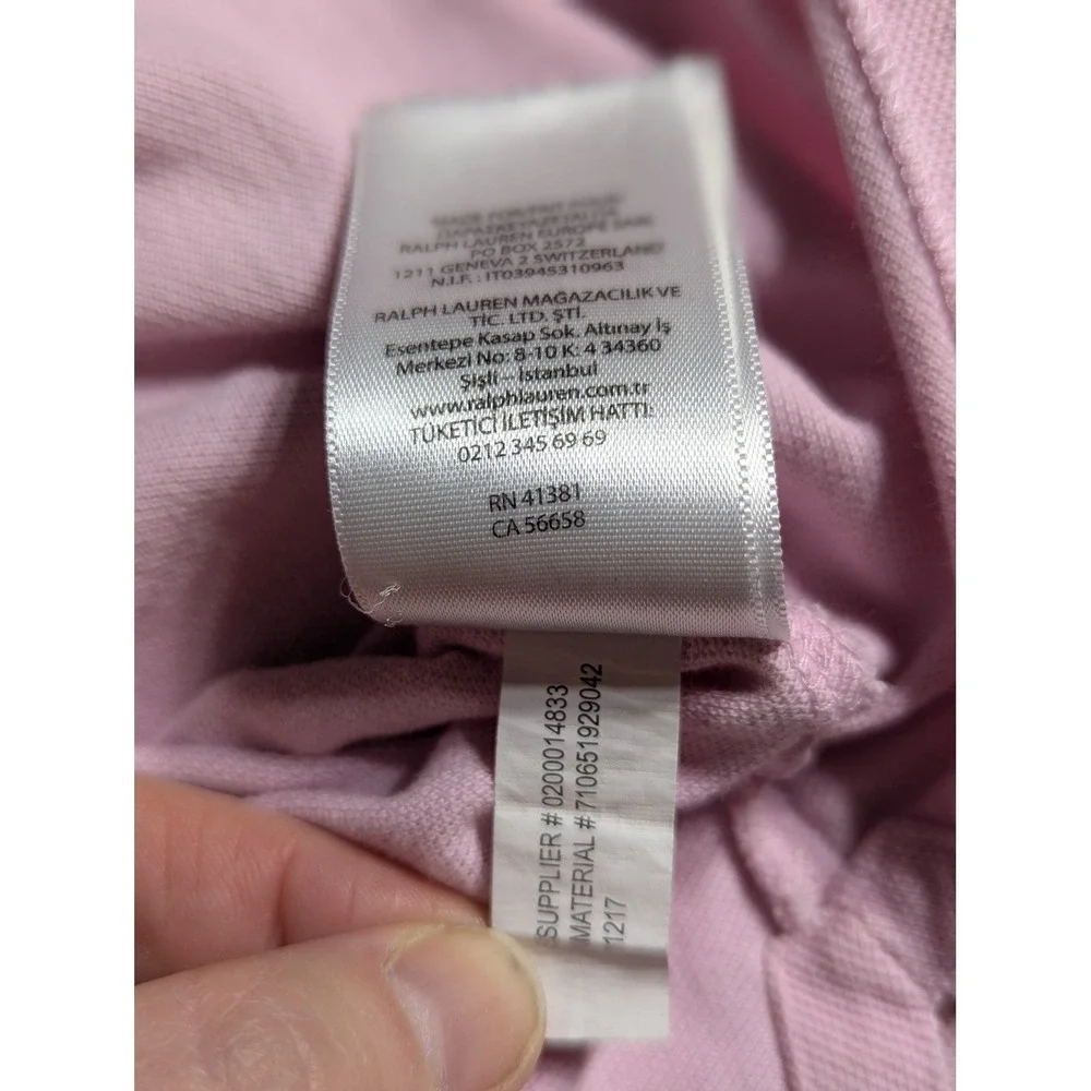 Polo Ralph Lauren Classic Fit Polo Shirt Mens Large Pink 100% Cotton